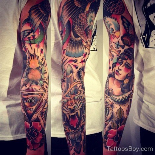 Awesome Full Sleeve Tattoo-TB12032