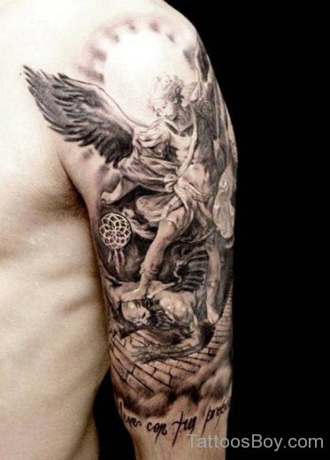 Awesome  Guardian Angel Tattoo Design-TB12040