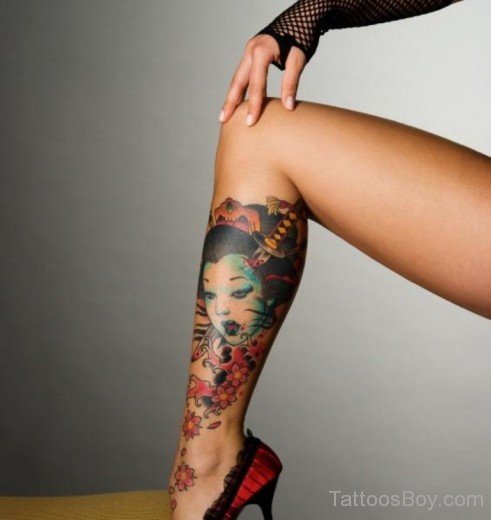 Awesome Leg Tattoo-TB12013