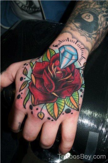 Awesome Red Rose  tattoo--TB104