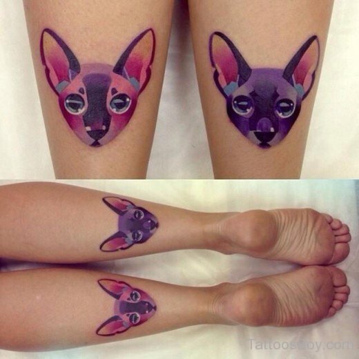 Awesome Watercolor Cat Tattoo-TB12013