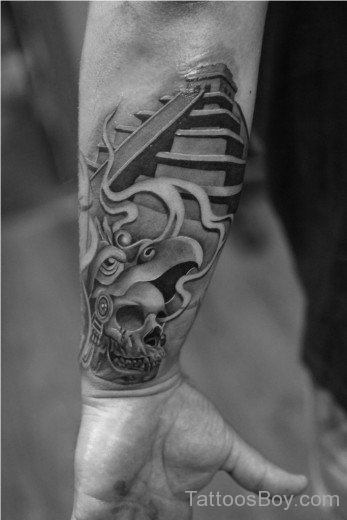 Aztec Tattoo On Wrist-TB1210