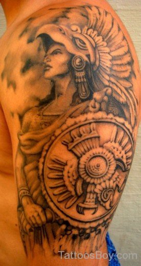 Aztec Warrior Tattoo-TB1213