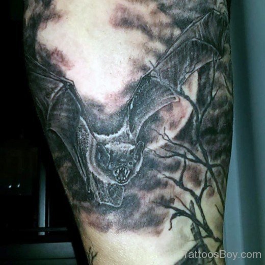 Bat Face Tattoo Design-TB1210