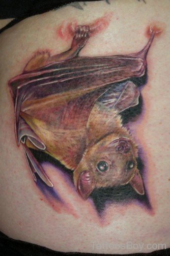Bat Tattoo On Back2-TB1225