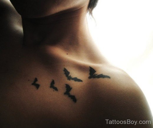 Bat Tattoo On Chest-TB1226