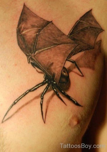 Bat Tattoo On Chest5-TB1227