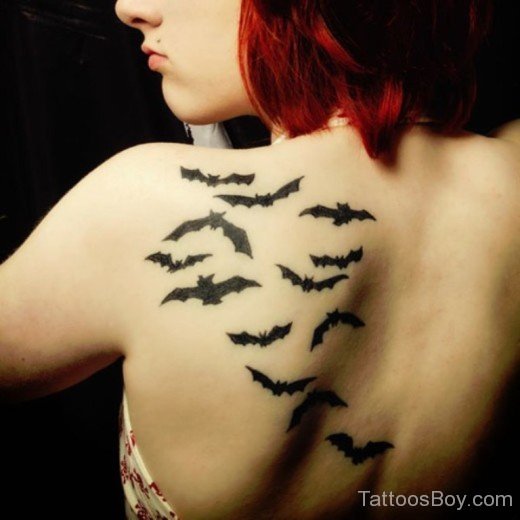 Bats Tattoo On Back-TB1240