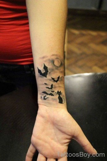 Bats  Tattoo On Wrist-TB1239