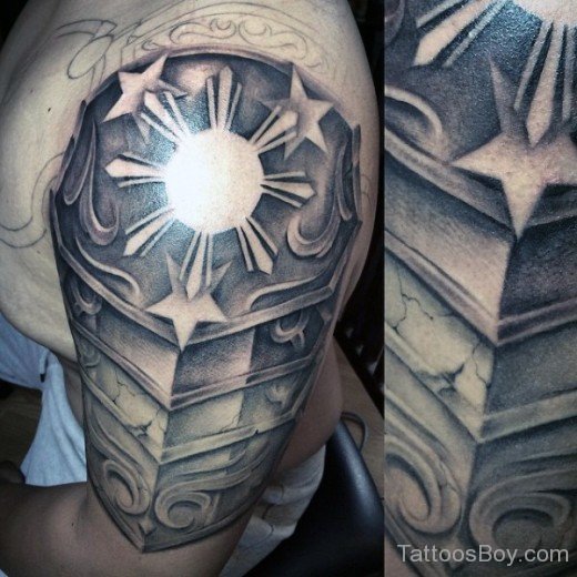 Beautiful  Armor Tattoo  Design-TB1059