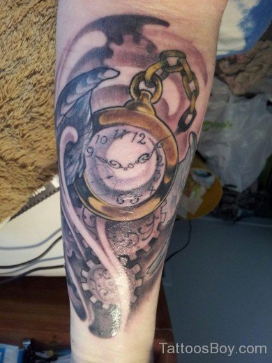 Beautiful Clock Tattoo-TB12018