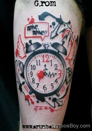 Beautiful Clock Tattoo