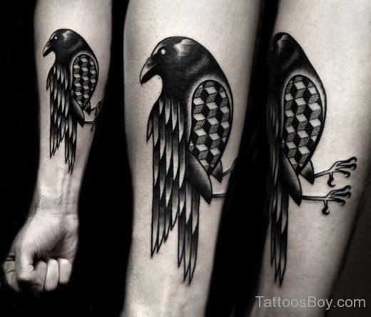 Beautiful Crow Tattoo Design-TB1017