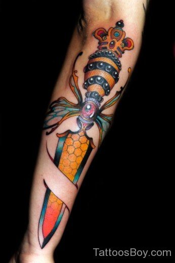 Beautiful Dagger Tattoo Design-TB12017