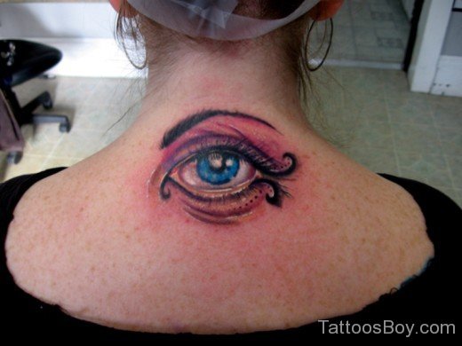 Beautiful Eyes-Tattoo on Back-tb112