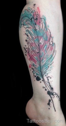 Beautiful Feather Tattoo Design-TB1215