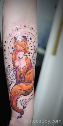 Beautiful Fox Tattoo Design-TB12020