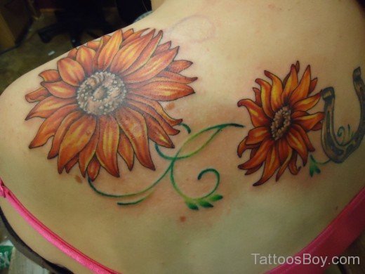 Beautiful Sun Flower Tattoo-TB12021