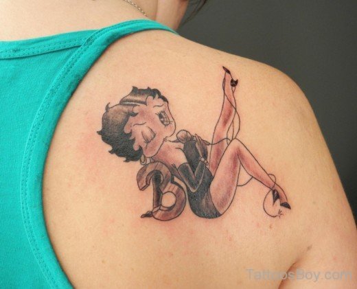 Betty Boop Tattoo On Back-TB1208