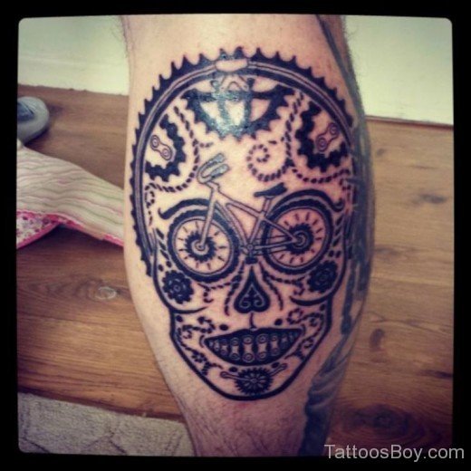 Bicycle And Skull Tattoo-TB1209