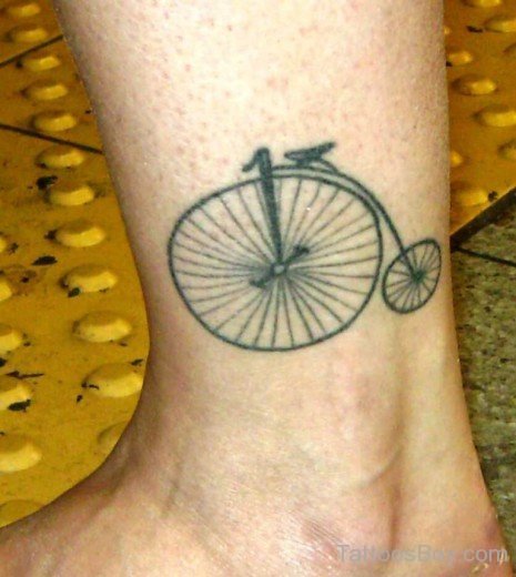 Bicycle Tattoo Design On Ankle 22-TB1212