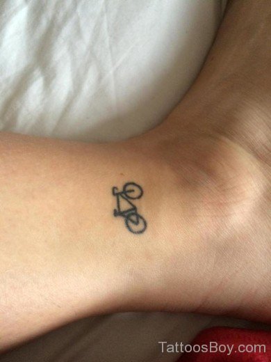 Bicycle Tattoo Design On Ankle-TB1213