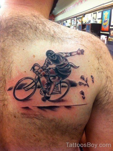 Bicycle Tattoo Design On Back 41-TB1216