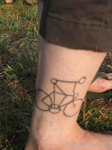 Bicycle Tattoo Design On Ankle 36-TB1222