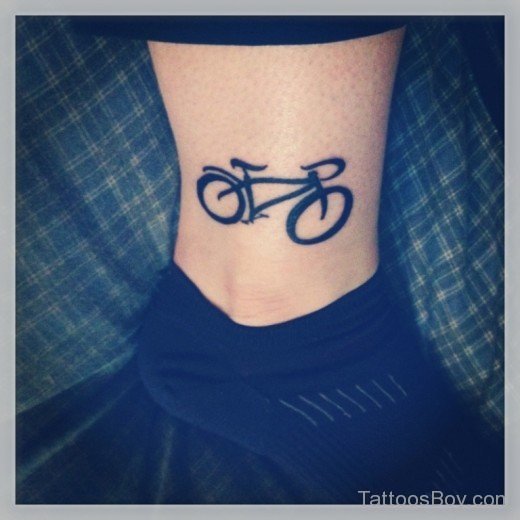 Bicycle Tattoo On Ankle-TB1223
