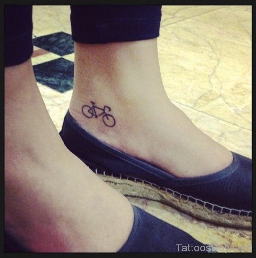 Bicycle Tattoo Design On FootBicycle Tattoo Design On Foot