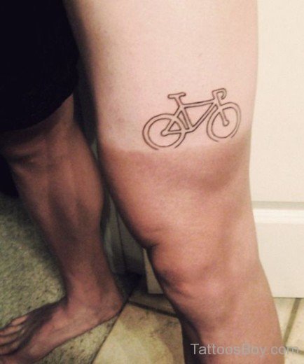 Bicycle Tattoo On Thigh-TB1237