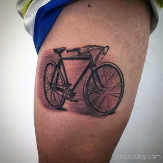 Bicycle Tattoo Design  on Thigh 89-TB1236