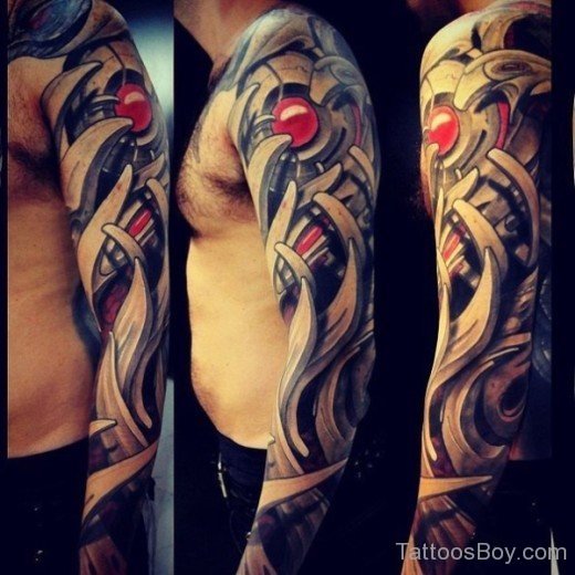 Bio Armor Tattoo On Full Sleeve-TB1061