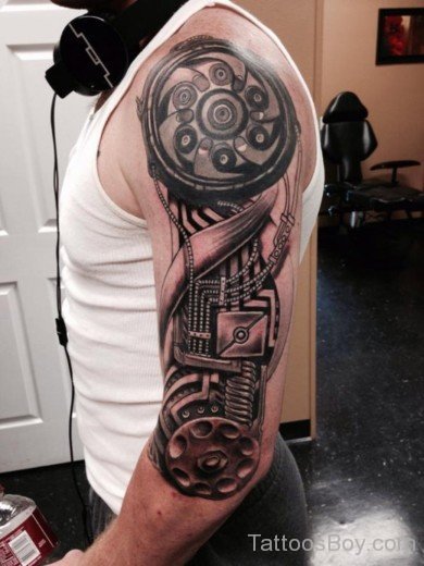 Biomechanical Tattoo On Half Sleeve-Tb1238