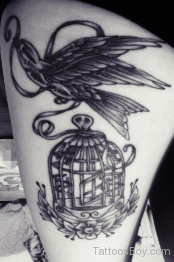 Bird And Cage Tattoo 36-TB12013