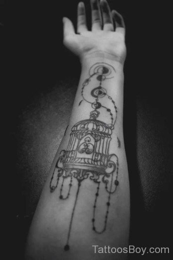 Bird Cage Tattoo On Wrist-TB12030