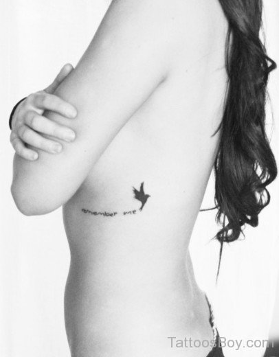 Bird Tattoo On Rib-TB12032