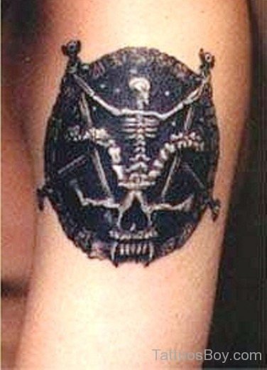 Black  Alien Tattoo Design-TB138