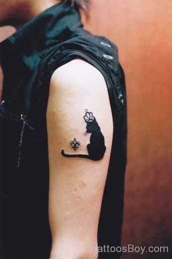 Cat Tattoo On Shoulder-TB12025