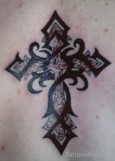 Black Celtic  Cross Tattoo-Tb12017