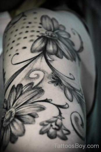 Black  Daisy Tattoo-TB1020