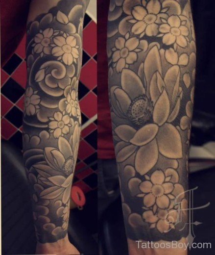 Black Flower Tattoo-TB1025