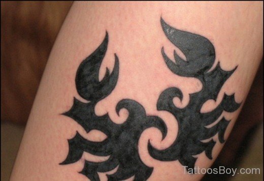 Black Tribal Crab Tattoo-TB12024