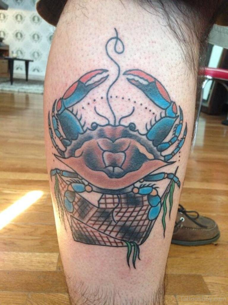 Blue Crab Tattoo On Leg | Tattoo Designs, Tattoo Pictures
