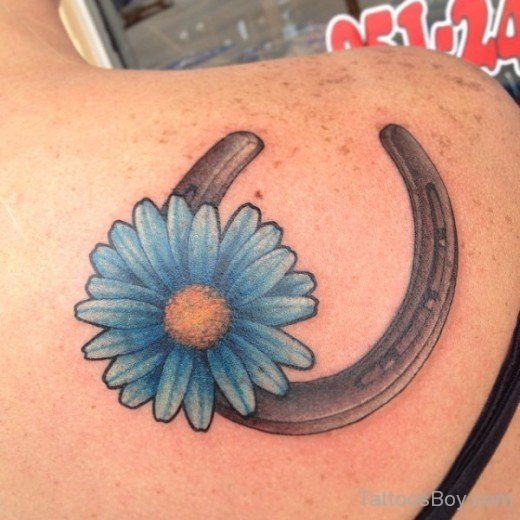 Blue Daisy Flower Tattoo-TB1027
