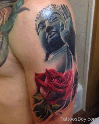 Buddha An Rose Tattoo-TB1020