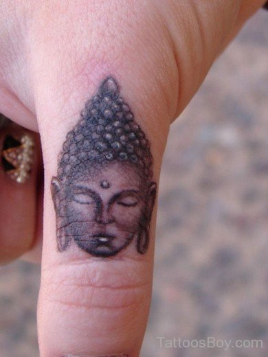 Buddha Tattoo On Finger-TB1036