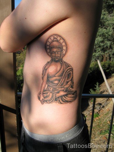 Buddha Tattoo On Rib-TB1041