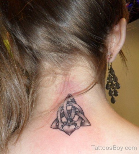 Buddhist Knot Tattoo On Nape-TB1052