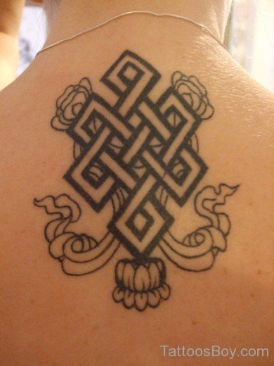 Buddhist Symbol Tattoo Design On Back-TB1053